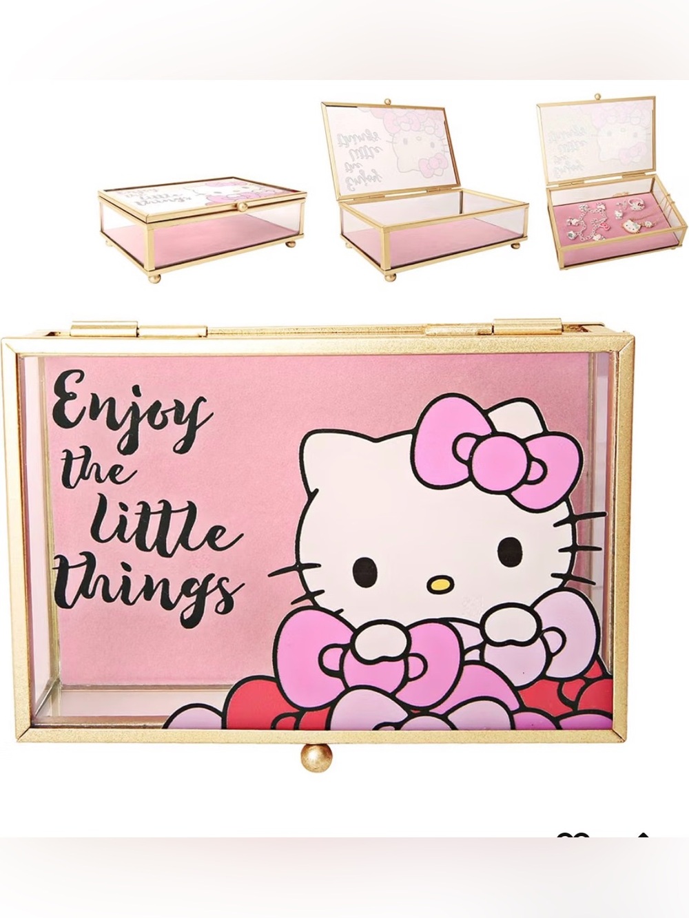 Hello Kitty Jewelry Box - Enjoy the Little Things Glass